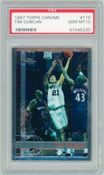 Tim Duncan 1997 Topps Chrome RC