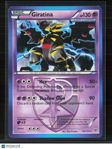 Pokemon 2013 Plasma Storm Giratina #62/135