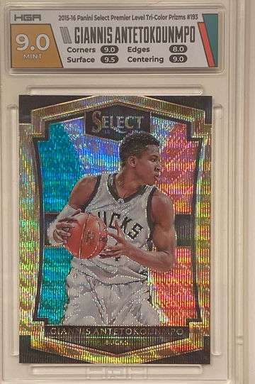 2015-16 Panini Select Premier Level Tri-Color Prizm Giannis Antetokounmpo #193