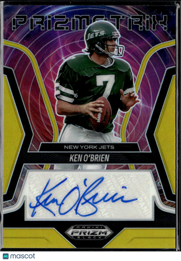 2026 Panini Prizm Black Prizmatrix Signatures Ken O'Brien #PS-KON /10