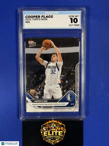 2025 Topps Now Cooper Flagg #86 Rookie Diamond 10