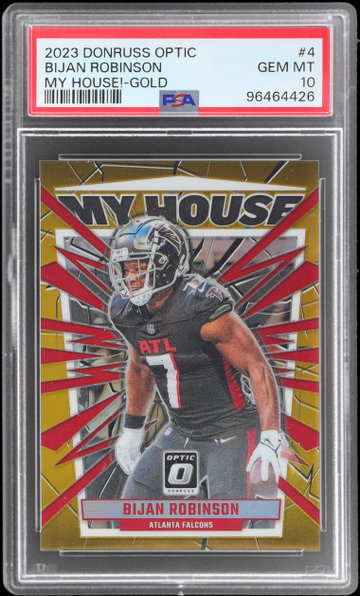 2023 Donruss Optic Bijan Robinson My House Gold PSA 10 RC