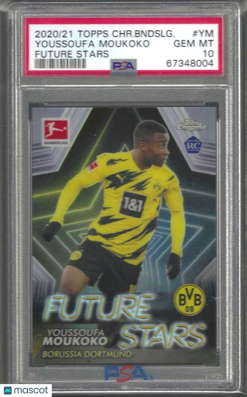 2020 Topps Chrome Bundesliga Future Stars Youssoufa Moukoko #YM PSA 10