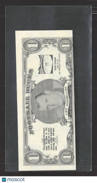 1962 Topps Football Bucks Leo Nomellini #18