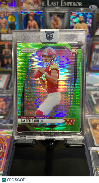2024 Prizm SSP Green Refractor Jayden Daniels Rookie ROY Football Card
