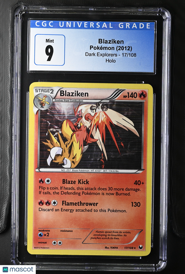 Dark Explorers Blaziken Holo Holo Rare CGC 9 #17/108