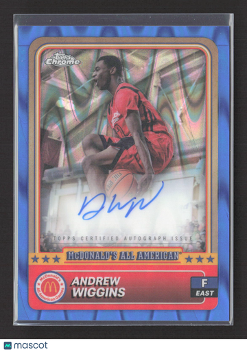 2024 Topps Chrome McDonald's All American Andrew Wiggins #86 Blue Wave Refractor