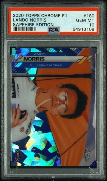 2020 Topps Chrome F1  Sapphire Lando Norris Rookie #180