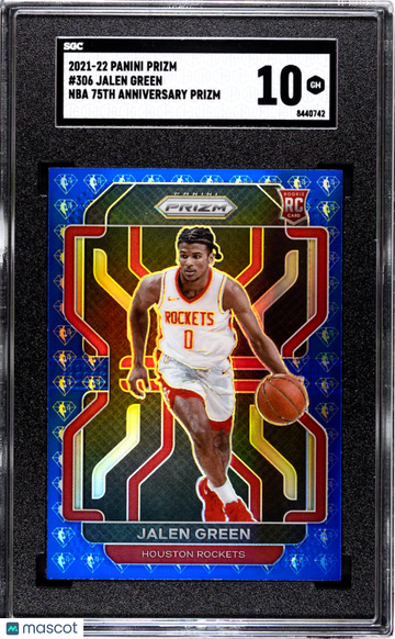 2021 Panini Prizm Jalen Green #306 NBA 75th Anniversary SGC 10