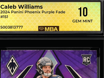 2024 Panini Phoenix Caleb Williams #151 Purple Fade MBA 10