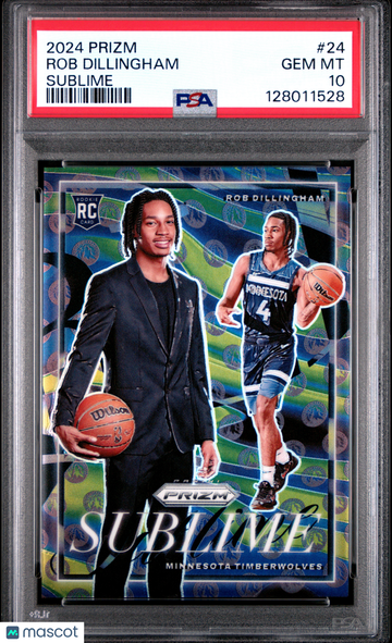 2024 Panini Prizm Sublime Rob Dillingham PSA 10 Rookie Basketball Trading Card #24 Low Pop