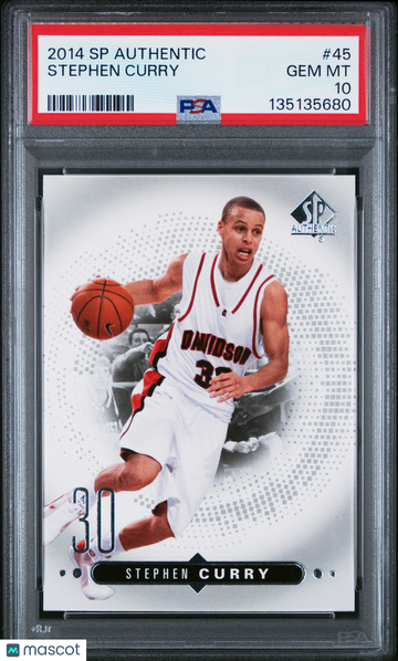 2014 SP Authentic Stephen Curry #45 PSA 10