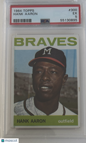 1964 Topps Hank Aaron #300 PSA 5