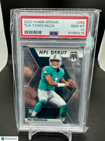 2020 Panini Mosaic Tua Tagovailoa #262 PSA 10