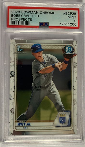 2020 Bowman Chrome Bobby Witt Jr. PSA 9 Mint