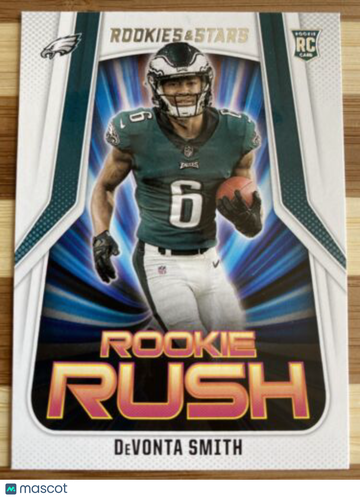 🔥2021 Panini Rookies & Stars Rookie Rush Devonta Smith RC Rookie RR-6 Eagles