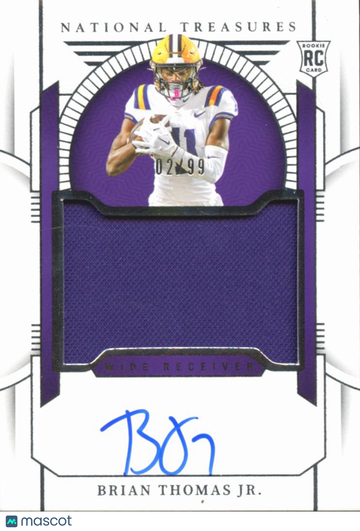 2024 Panini National Treasures Collegiate Brian Thomas Jr. #58 RC Memorabilia