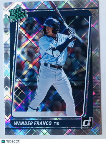 WANDER FRANCO 2021 Donruss Rated Prospect RAPTURE Parallel #RP1 Tampa Bay Rays