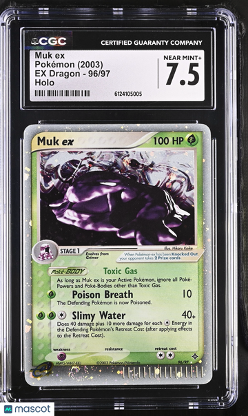 2003 Pokemon EX Dragon Muk ex Holo CGC 7.5 #96/97