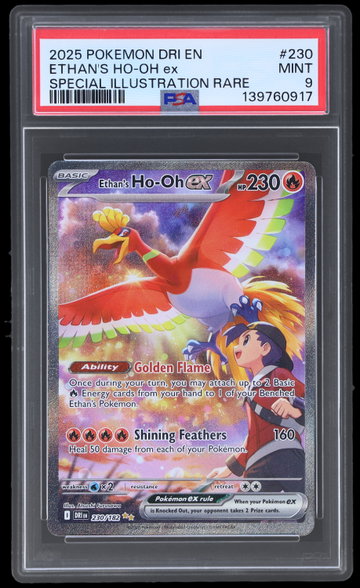 2025 Pokemon Scarlet And Violet Destined Rivals Ethan's Ho-oh EX Special Illustration Rare PSA 9