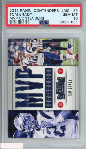 2017 PANINI CONTENDERS MVP CONTENDERS TOM BRADY #MC-23 PATRIOTS PSA 10 GEM MT