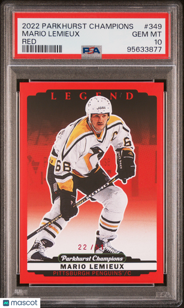2022 Parkhurst Champions Mario Lemieux #349 Red PSA 10