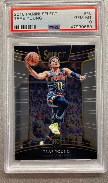 TRAE YOUNG 2018 SELECT ROOKIE PSA 10 GEM MINT 