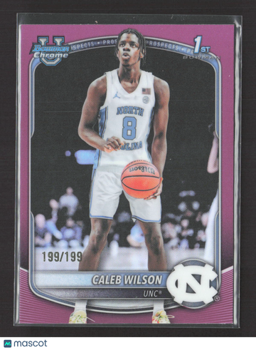 2025 Bowman Chrome University Caleb Wilson #BCP-83 Purple Refractor /199