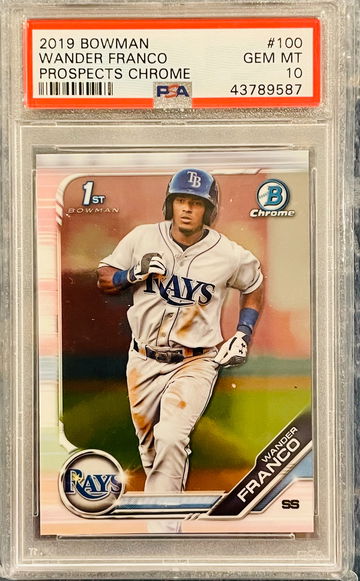 Wander Franco Bowman Chrome 2019 Rookie #100 PSA 10 Rays
