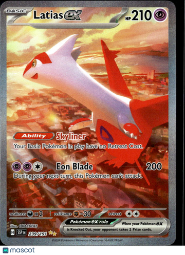 2024 Surging Sparks Latias EX Holo Secret Rare SAR #239/191