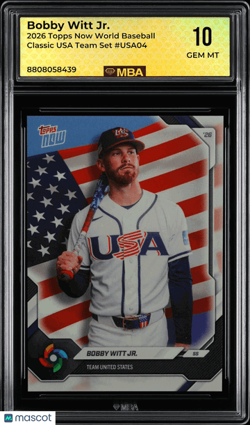 2026 Topps Now World Baseball Classic Bobby Witt Jr. #USA04 USA Team Set MBA 10