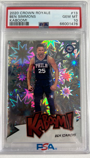 2020 Panini Crown Royale Kaboom! #13 Ben Simmons SP Case Hit PSA 10