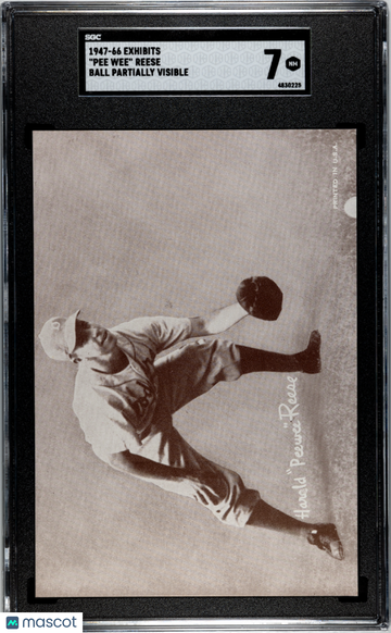 1947 Exhibits Pee Wee Reese Ball Partially Visible SGC 7