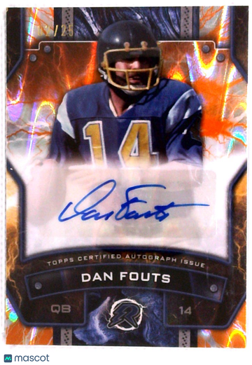 2025 Topps Resurgence Signatures Dan Fouts RS-DFO Auto 2/25 San Diego Chargers Football Card