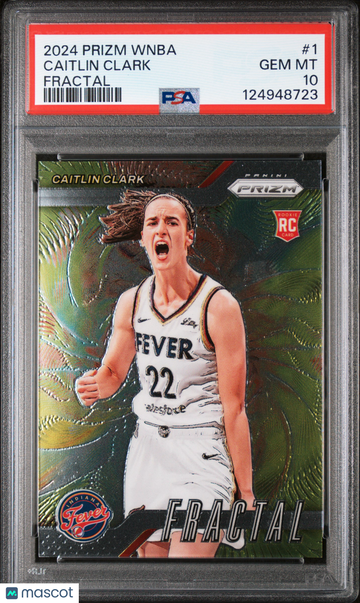 2024 Panini Prizm WNBA Fractal Caitlin Clark #1 PSA 10
