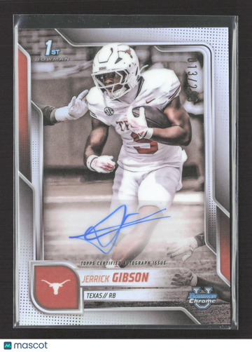 2025 Bowman University Chrome Jerrick Gibson #BCA-JG Refractor /289