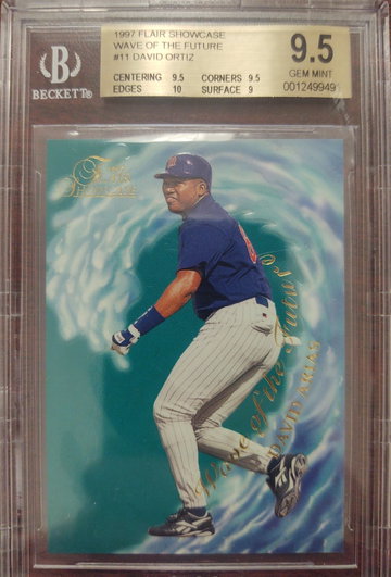 1997 David Ortiz (Arias) BGS 9.5 Flair Wave of the future HOF Rookie RC