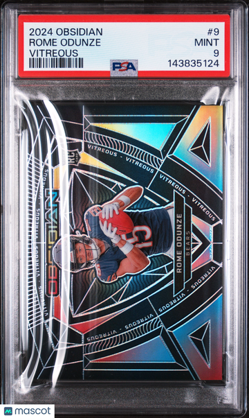 2024 Panini Obsidian Vitreous Rome Odunze #9 PSA 9