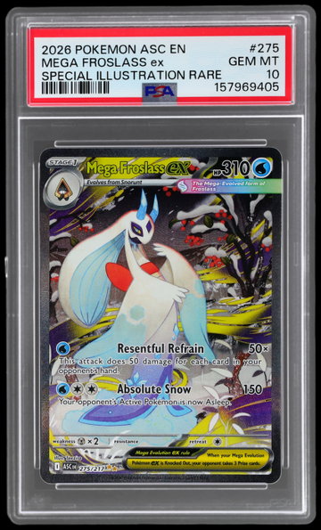2026 Pokemon Mega Evolution Ascended Heroes Mega Froslass EX Special Illustration Rare Holo PSA 10