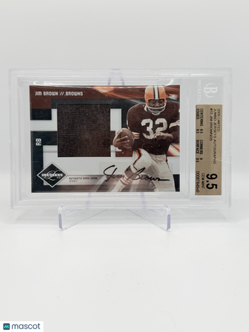 2009 Limited Jumbo Jerseys Autographs Jim Brown #15 /25 BGS 9.5 Auto 10