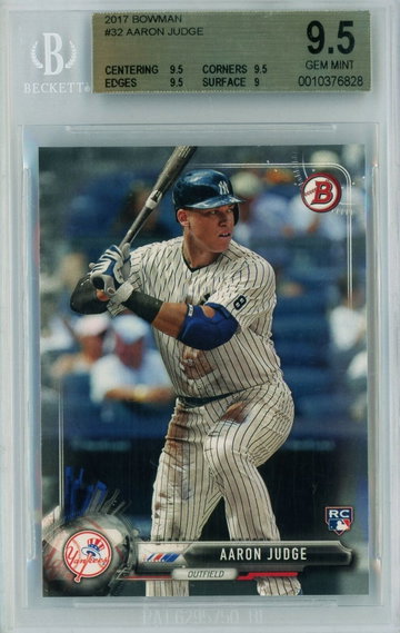 AARON JUDGE - 2017 Bowman Rookie BGS 9.5 Gem Mint - Yankees