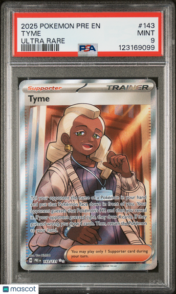 Prismatic Evolutions Tyme Holo Ultra Rare PSA 9 #143/131