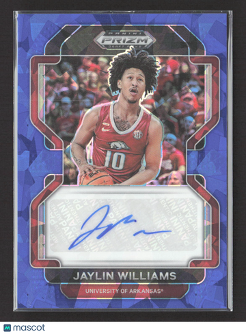 2022 Panini Prizm Draft Picks Jaylin Williams #DP-JAY Blue Ice /75 Autograph