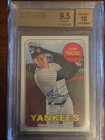 Clint Frazier 2018 Heritage Auto 9.5
