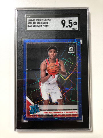 2019 Donruss Optic - Rui Hachimura - Rated Rookie Blue Velocity Prizm SGC 9.5