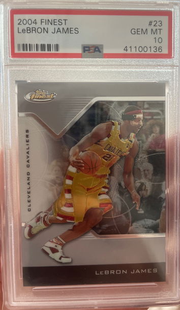 2004 finest Lebron James PSA 10 
