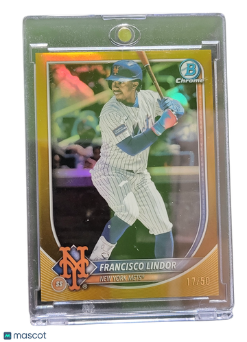 2025 Bowman Chrome Francisco Lindor #59 Gold Refractor /50