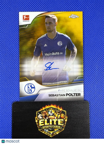 2023 Topps Chrome Bundesliga Sebastian Polter #BCA-SP Gold Refractor /50