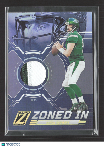2023 Panini Zenith Football Zoned In Aaron Rodgers #ZI-ARS Jersey Patch Memorabilia