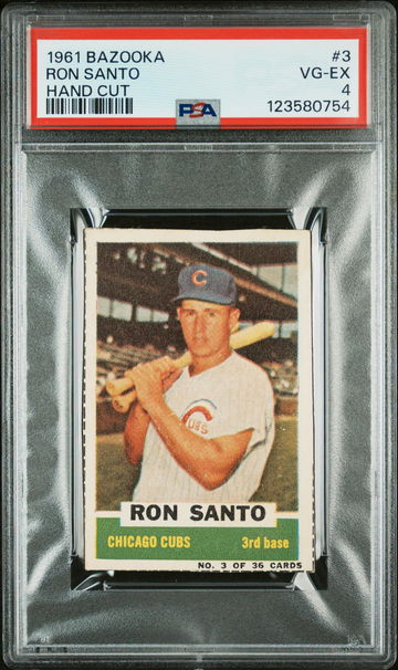 1961 Bazooka Hand Cut Ron Santo #3 PSA 4